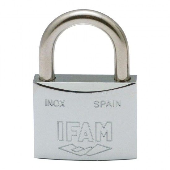 Cadeado de a�o inox 30 inoxidavel 30mm. com 2 chaves. arco normal. ref� 87647 IFAM