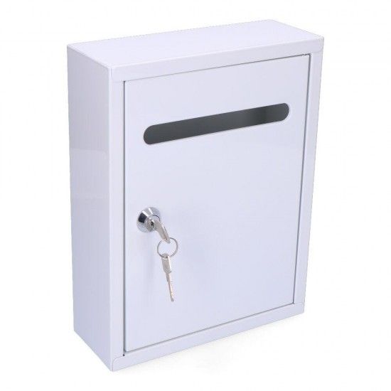 Caixa de correio em ao modelo linear branco. ref 85803 EDM
