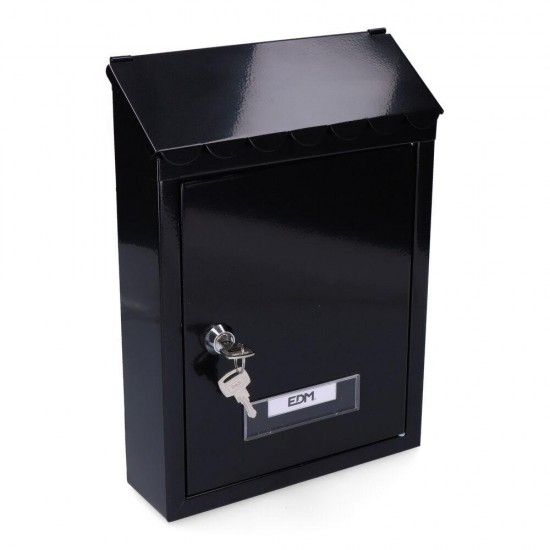 Caixa de correio em ao modelo standard preto. ref 85806 EDM