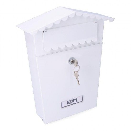 Caixa de correio em ao modelo house branco ref 85802 EDM