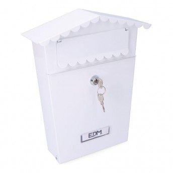 Caixa de correio em ao modelo house branco ref 85802 EDM