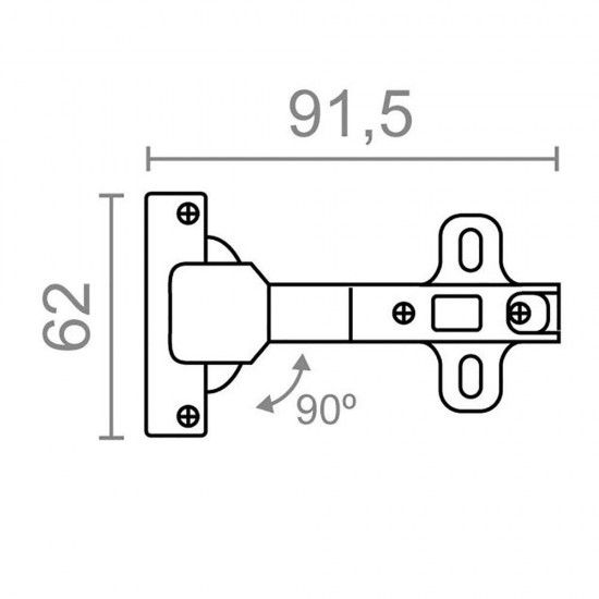 Blíster dobradiça 90º canto bc12 zn refª 85656 EDM Blíster dobradiça 90º canto bc12 zn refª 85656 EDM