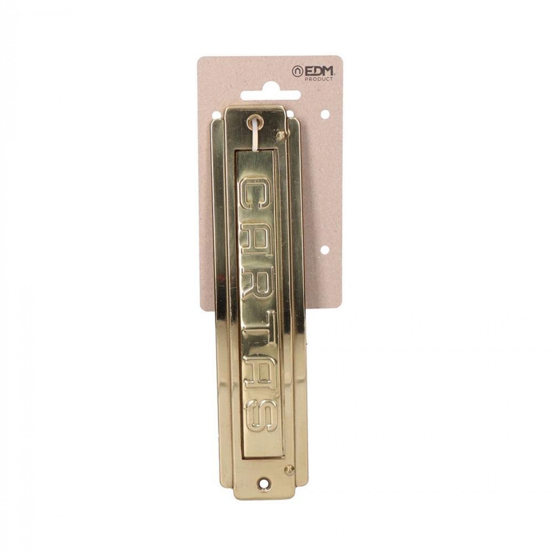 Placa cartas latao pulido 22x5cm refª 85577 EDM