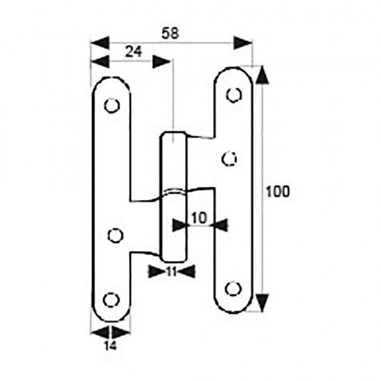 Blíster dobradiça sem remate pn04 dereita 100x58mm ls refª 85478 EDM Blíster dobradiça sem remate pn04 dereita 100x58mm ls refª 85478 EDM