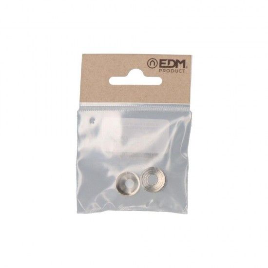 Pack 2 unid. suporte de barra de armário extensível 12 niquel refª 85359 EDM Pack 2 unid. suporte de barra de armário extensível 12 niquel refª 85359 EDM