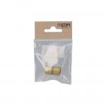 Pack 2 unid. suporte de barra de armário extensível 12 latão refª 85358 EDM Pack 2 unid. suporte de barra de armário extensível 12 latão refª 85358 EDM