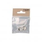 Pack 2 unid. suporte de barra de armário extensível 12 niquel refª 85359 EDM Pack 2 unid. suporte de barra de armário extensível 12 niquel refª 85359 EDM