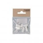 Pack 6 unid. limitador arm�rio 2 pontas 7x18mm branco ref� 85355 EDM