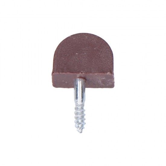 Pack 8 unid. suporte pequeno para estantes semi-redondo castanho ref� 85354 EDM