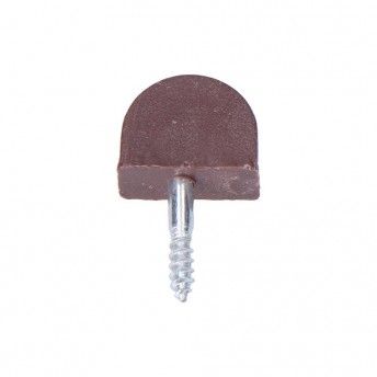 Pack 8 unid. suporte pequeno para estantes semi-redondo castanho refª 85354 EDM Pack 8 unid. suporte pequeno para estantes semi-redondo castanho refª 85354 EDM