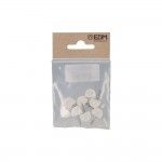 Pack 8 unid. suporte pequeno para estantes semi-redondo branco refª 85353 EDM Pack 8 unid. suporte pequeno para estantes semi-redondo branco refª 85353 EDM