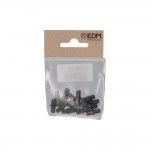 Pack 16 unid. suporte para estantes de ferro redondo nº5 preto refª 85352 EDM Pack 16 unid. suporte para estantes de ferro redondo nº5 preto refª 85352 EDM