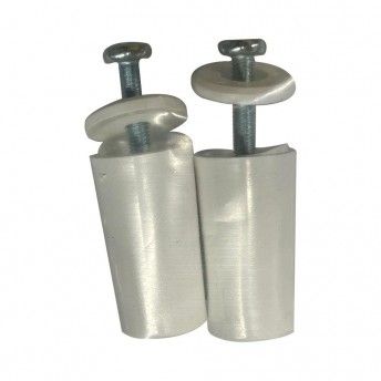 2 paradas brancas para cego de 40 mm de comprimento em blister ref� 85286 EDM