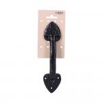 Ma�aneta de porta padr�o 210mm preta forjada em cart�o de suspens�o ref� 85255 EDM