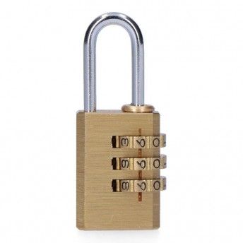 Cadeado em latao de combina�ao 21x57mm em blister ref� 85246 EDM