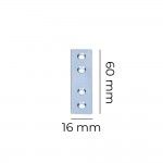 Placa de uniao zincada 60x16x1,5mm ref� 85127 EDM