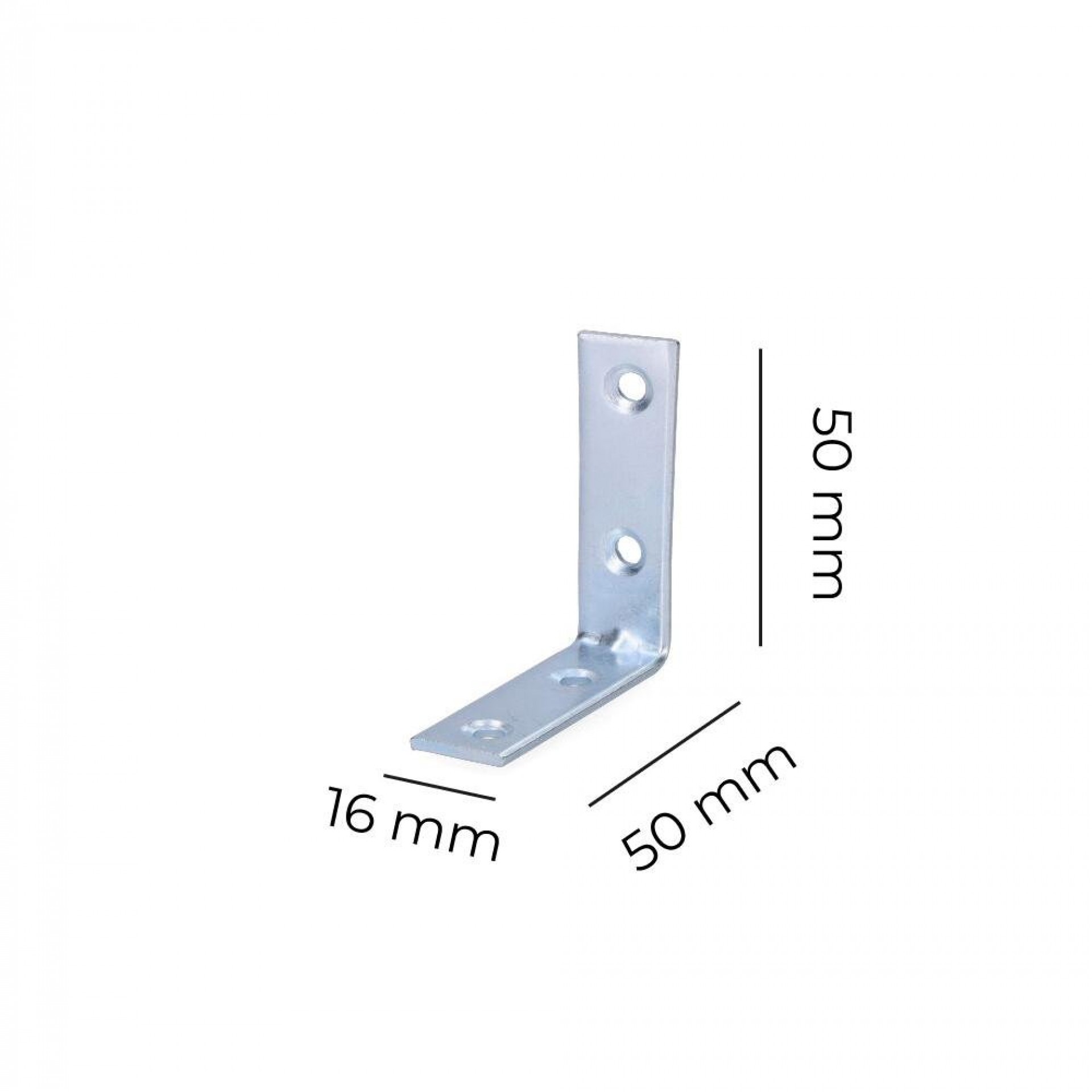 Esquadro angular zincado 50x16x2mm refª 85103 EDM