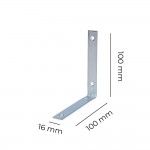 Esquadro angular zincado 100x16x2mm refª 85106 EDM Esquadro angular zincado 100x16x2mm refª 85106 EDM