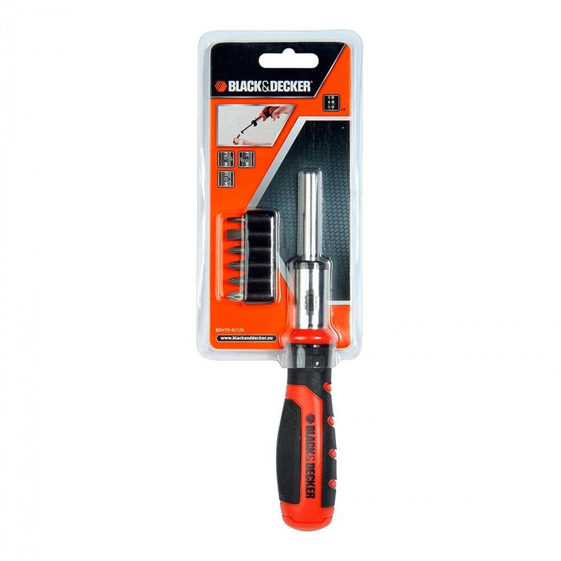 Jogo de bits com roquete + 6 bits bdht0-62129 refª 84456 BLACK+DECKER