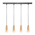 Candeeiro de teto coleo "ays" e27 60w cor preto/bege 110x100cm ref 83811 ATMOSPHERA