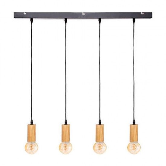 Candeeiro de teto coleo "ays" e27 60w cor preto/bege 110x100cm ref 83811 ATMOSPHERA