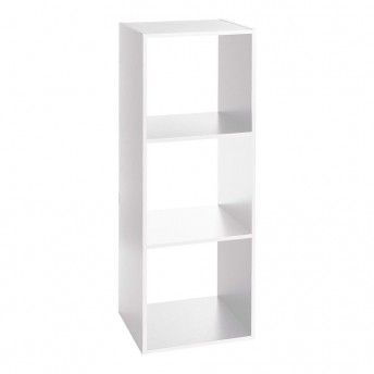Estante madeira cor branco para 3 caixas de organizao 100,5x34,4x32cm astigarraga ref 83483 FIVE 