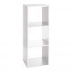 Estante madeira cor branco para 3 caixas de organiza��o 100,5x34,4x32cm astigarraga ref� 83483 FIVE 