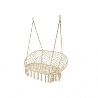 Cadeira baloio duplo de algodo com franjas modelo bali 82x130x153cm ref 83285 FRUIT OF THE LOOM