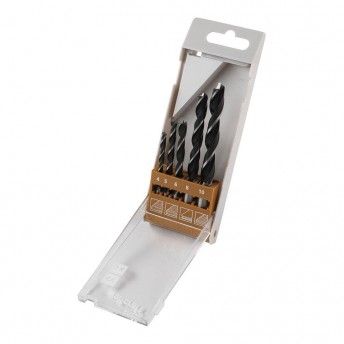 Conjunto de broca espiral de madeira cv 5 peas 4,10mm 8458000 ref 82840 WOLFCRAFT