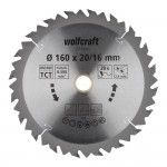Disco de serra circular ct, 20 dentes ø160mm 6733000 refª 82768 WOLFCRAFT Disco de serra circular ct, 20 dentes ø160mm 6733000 refª 82768 WOLFCRAFT