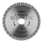 Disco de serra circular manual ct, 30 dentes �190mm 6736000 ref� 82771 WOLFCRAFT