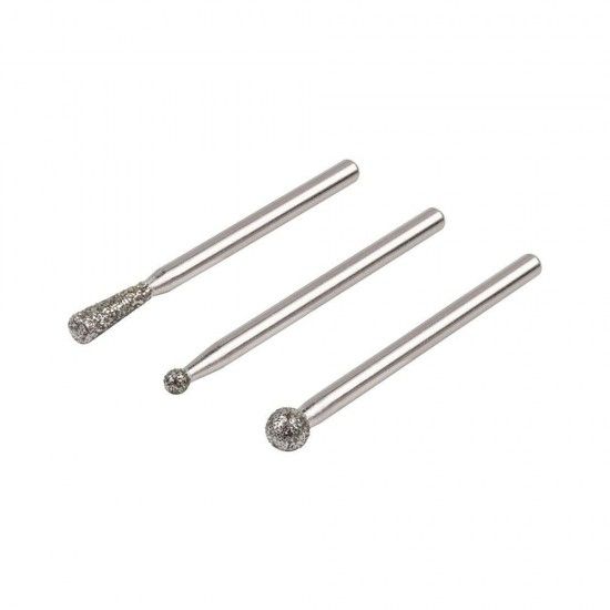 Kit de 3 fresas diamante esfricas e cnicas 5988000 ref 82716 WOLFCRAFT