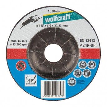 Disco para desbastar 115x6,0x22,23mm. 1630099 ref 82630 WOLFCRAFT