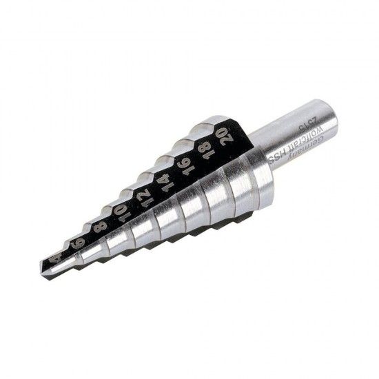 Broca cónica escalonada hss, de ø4-20mm 2515000 refª 82595 WOLFCRAFT Broca cónica escalonada hss, de ø4-20mm 2515000 refª 82595 WOLFCRAFT