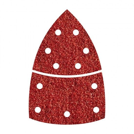 Pack 10 lixas abrasivas adesivas, 2 peas para madeira/metal gro 120 95mm 1814000 ref 82561 WOLFCR