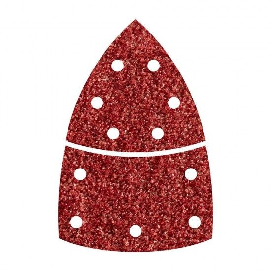 Pack 10 lixas abrasivas adesivas, 2 peas para madeira/metal gro 80 95mm 1813000 ref 82560 WOLFCRA