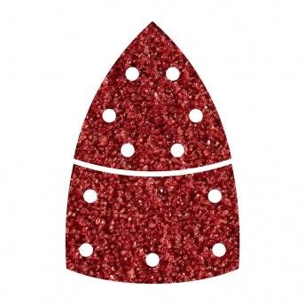 Pack 10 lixas abrasivas adesivas, 2 peas para madeira/metal gro 60 95mm 1812000 ref 82559 WOLFCRA