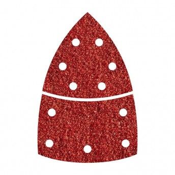 Pack 10 lixas abrasivas adesivas, 2 peas para madeira/metal gro 120 95mm 1814000 ref 82561 WOLFCR