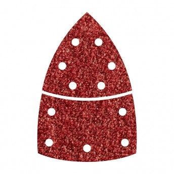 Pack 10 lixas abrasivas adesivas, 2 peas para madeira/metal gro 80 95mm 1813000 ref 82560 WOLFCRA