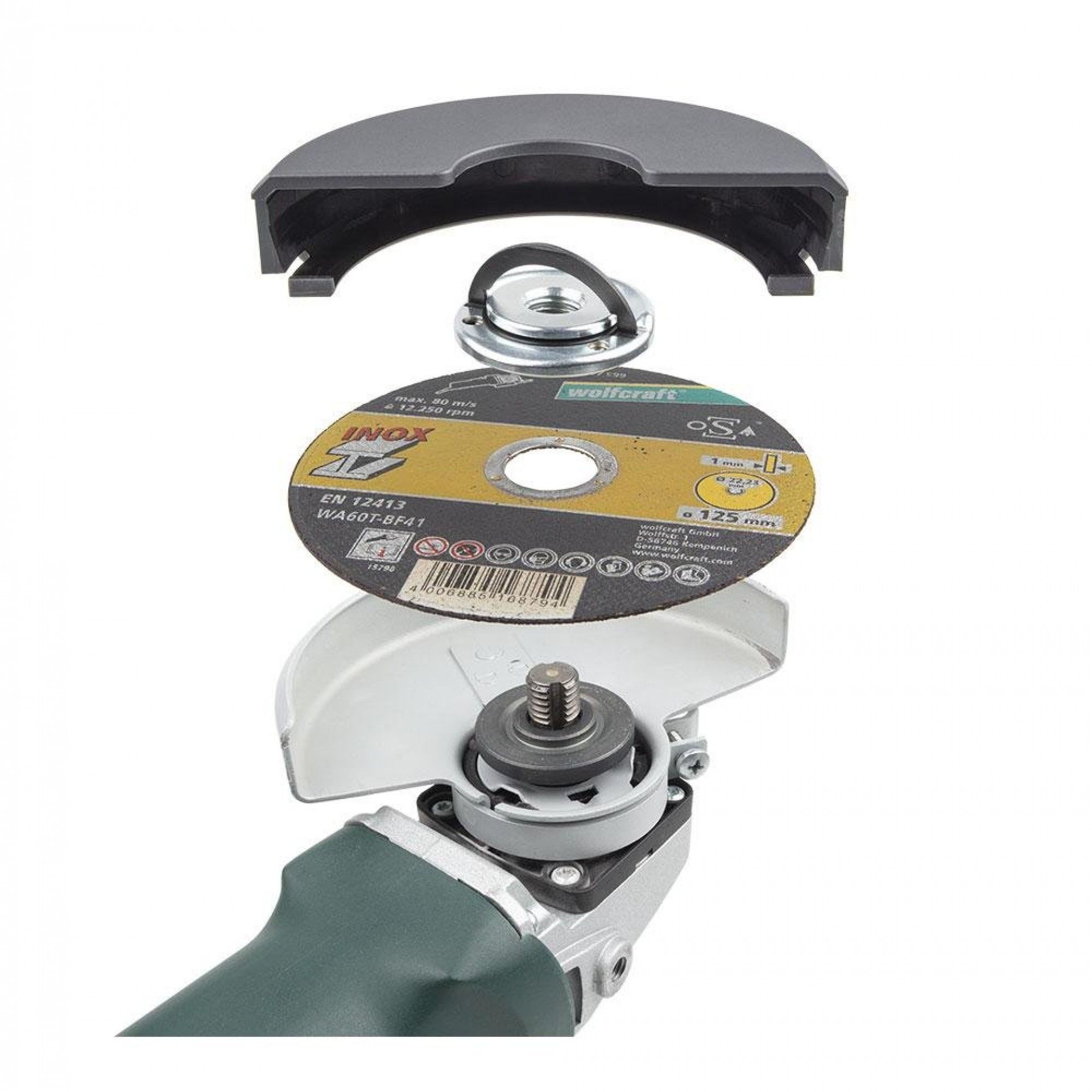 Porca de fixação rápida para rebarbadora angular 2463000 refª 82405 WOLFCRAFT