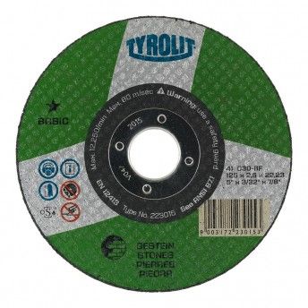 Disco de corte bombeado 115x2,5x22,23 c 30 s bf 223025 ref 82020 TYROLIT