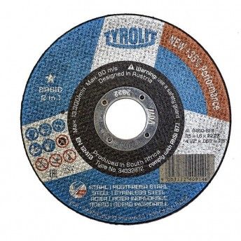 Disco de corte plano 41c 115x1,6x22,23 a46q-bfb ref 82003 TYROLIT