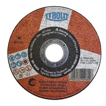 Disco de corte reto 41c 115x1x22,23 a60r-bfb ref 82002 TYROLIT