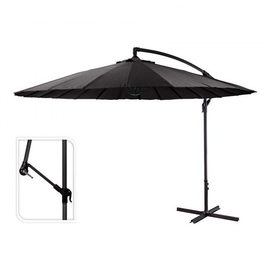 Chapu-de-sol excntrico altura mxima 3m 300cm cor: cinza escuro ref 81914 AMBIANCE