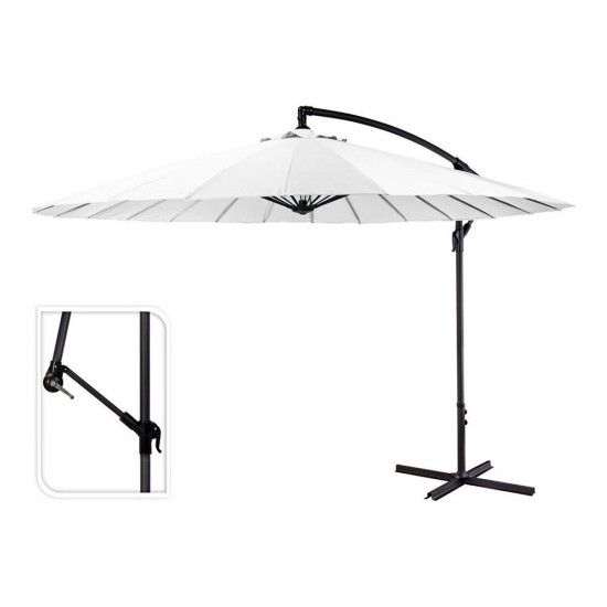 Chapu-de-sol excntrico altura mxima 3m 300cm cor: branco ref 81911 AMBIANCE