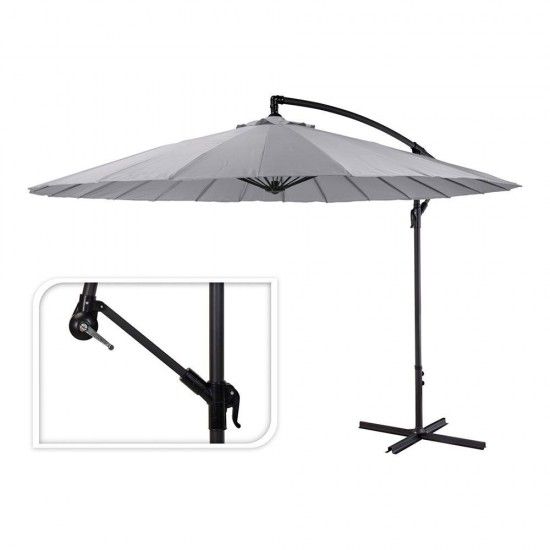 Chapu-de-sol excntrico altura mxima 3m 300cm cor: cinza claro ref 81913 AMBIANCE