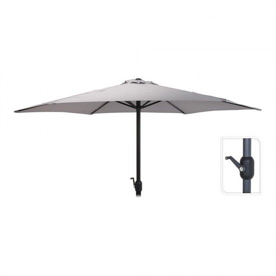 Chapu-de-sol 300cm altura mxima 248cm cor: cinza claro ref 81916 NULL