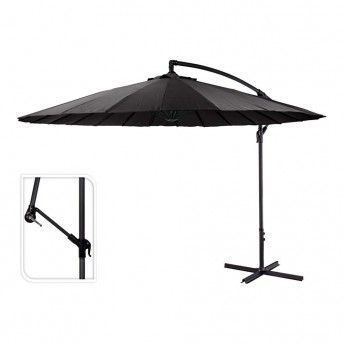 Chapu-de-sol excntrico altura mxima 3m 300cm cor: cinza escuro ref 81914 AMBIANCE