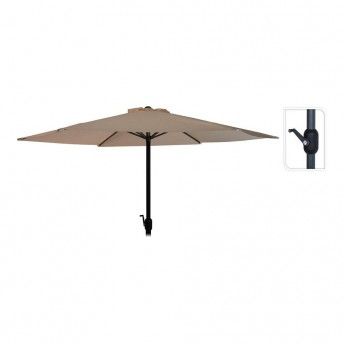 Chapu-de-sol 300cm altura 248cm. poste de alumnio com manivela color: taupe ref 81917 NULL