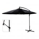 Chap�u-de-sol exc�ntrico altura m�xima 3m �300cm cor: preto ref� 81910 AMBIANCE
